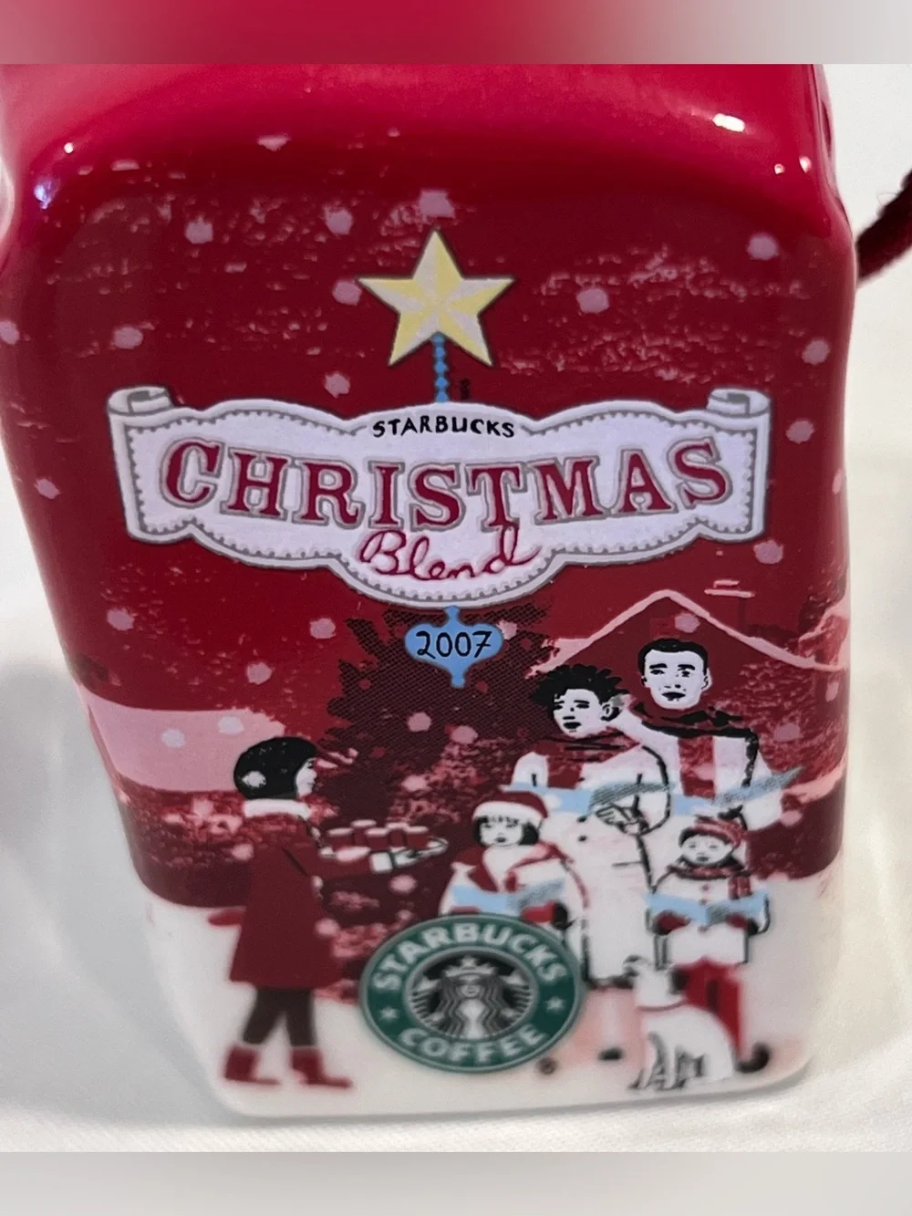 Vintage Starbucks 2006 & 2007 Christmas Ceramic Ornament Set